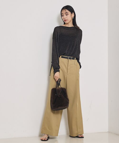 qualite / カリテ Tシャツ | 【大人気ラメシリーズ】ラメシアーボックスニット | 詳細5