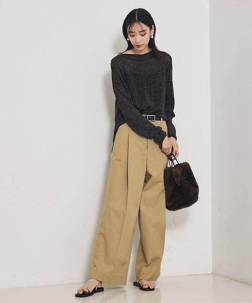 qualite / カリテ Tシャツ | 【大人気ラメシリーズ】ラメシアーボックスニット | 詳細9