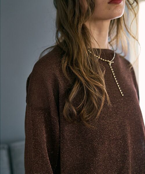 qualite / カリテ Tシャツ | 【大人気ラメシリーズ】ラメシアーボックスニット | 詳細18