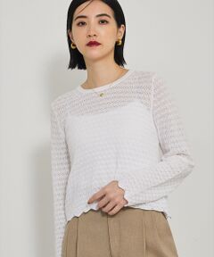 qualite / カリテ Tシャツ | スカラップレースニット