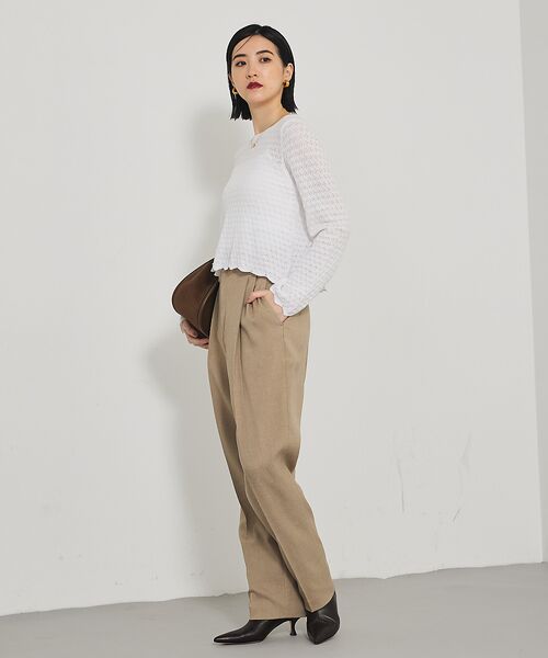 qualite / カリテ Tシャツ | スカラップレースニット | 詳細1