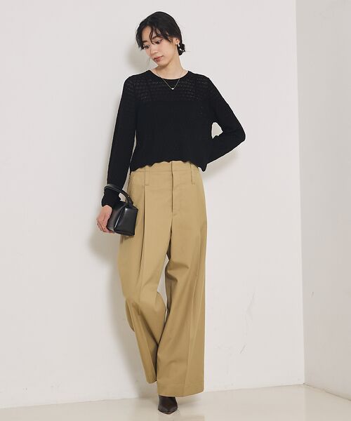 qualite / カリテ Tシャツ | スカラップレースニット | 詳細6