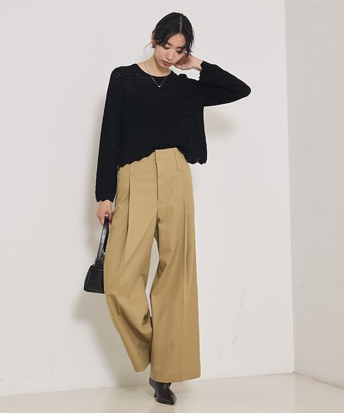 qualite / カリテ Tシャツ | スカラップレースニット | 詳細9