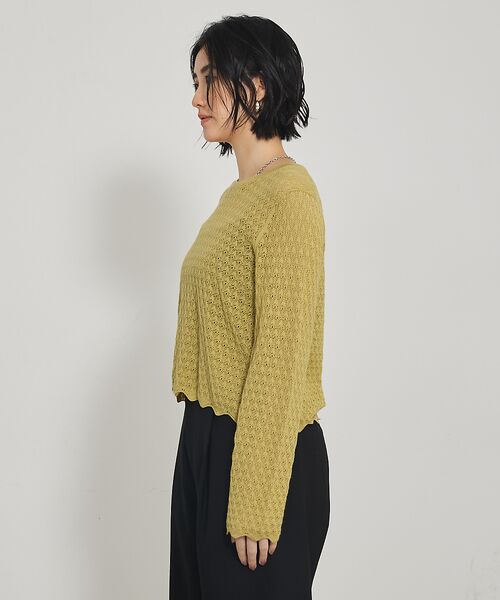 qualite / カリテ Tシャツ | スカラップレースニット | 詳細14