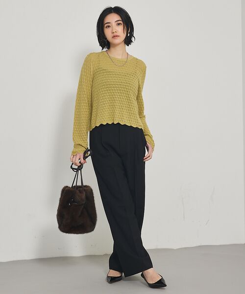 qualite / カリテ Tシャツ | スカラップレースニット | 詳細19