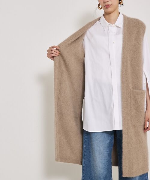 qualite / カリテ ニット・セーター | 【大人気ジレが今季verに！】フォックスカシミアロングジレ | 詳細10