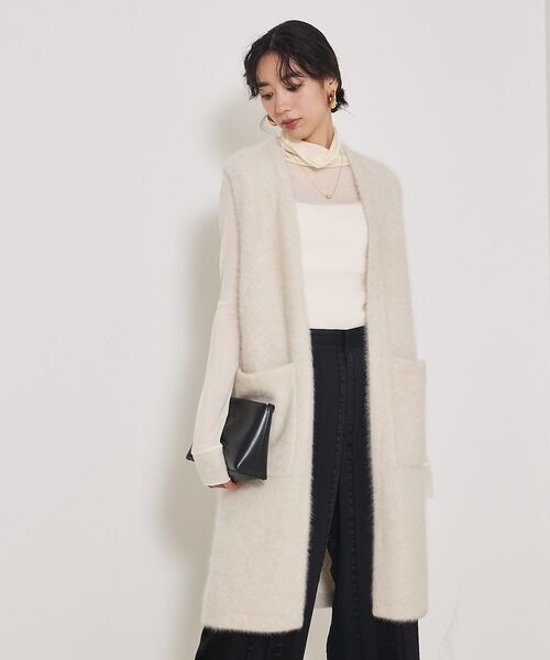 qualite / カリテ ニット・セーター | 【大人気ジレが今季verに！】フォックスカシミアロングジレ | 詳細13