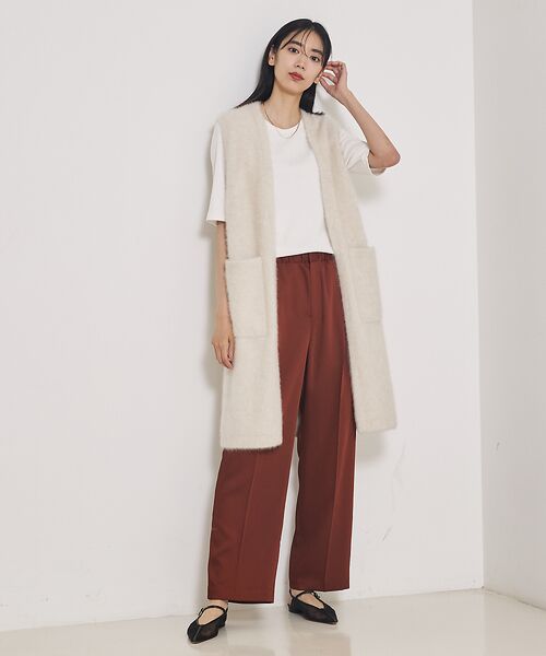 qualite / カリテ ニット・セーター | 【大人気ジレが今季verに！】フォックスカシミアロングジレ | 詳細5