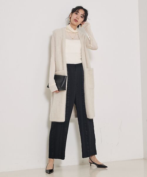 qualite / カリテ ニット・セーター | 【大人気ジレが今季verに！】フォックスカシミアロングジレ | 詳細6