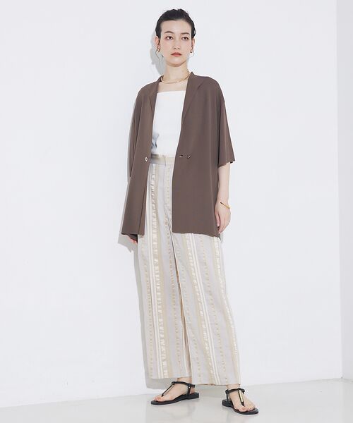 qualite / カリテ パンツ | 【セットアップ対応】キュプラストライプパンツ | 詳細1