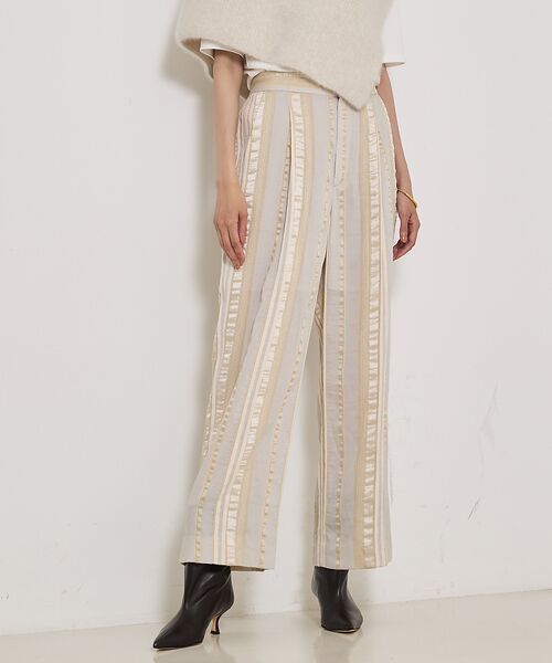 qualite / カリテ パンツ | 【セットアップ対応】キュプラストライプパンツ | 詳細14