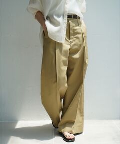 qualite / カリテ パンツ | TCツイルWループタックワイドパンツ