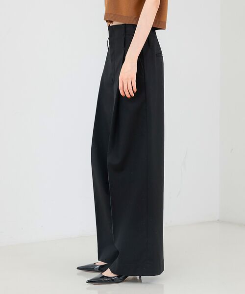 qualite / カリテ パンツ | TCツイルWループタックワイドパンツ | 詳細13