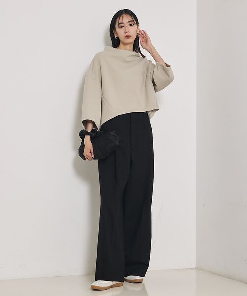 qualite / カリテ パンツ | TCツイルWループタックワイドパンツ | 詳細18