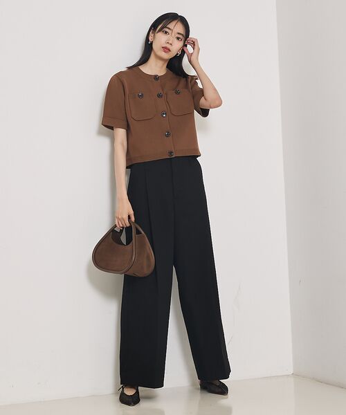 qualite / カリテ パンツ | TCツイルWループタックワイドパンツ | 詳細4