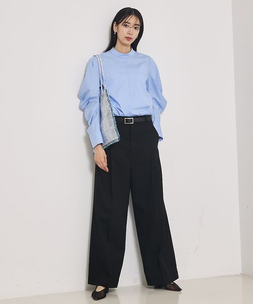 qualite / カリテ パンツ | TCツイルWループタックワイドパンツ | 詳細5