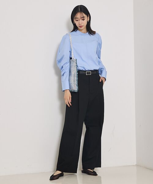 qualite / カリテ パンツ | TCツイルWループタックワイドパンツ | 詳細9