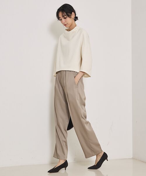 qualite / カリテ パンツ | センタープレスカルゼイージーパンツ | 詳細12
