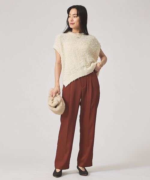 qualite / カリテ パンツ | センタープレスカルゼイージーパンツ | 詳細3