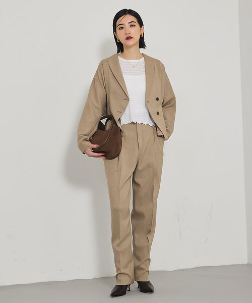 qualite / カリテ パンツ | 【セットアップ対応】ツイードタックテーパード | 詳細9