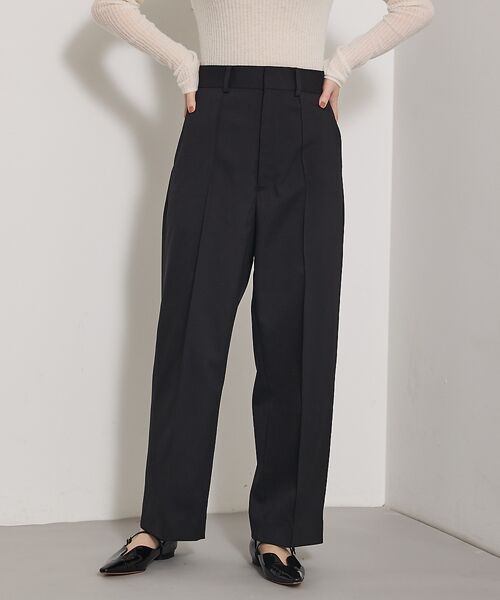 qualite / カリテ パンツ | 【Oggi 掲載】ツイルピンタックパンツ(ブラック)