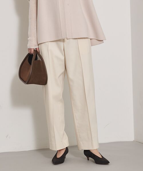 qualite/カリテ 【Oggi 掲載】ツイルピンタックパンツ【予約】 アイボリー 36 qualite/カリテ 【Oggi 掲載】ツイルピンタックパンツ【予約】 アイボリー 36