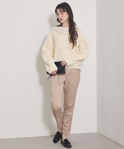 qualite / カリテ パンツ | 【2WAYタックパンツシリーズ新素材!】ウォームサテンタックパンツ | 詳細2