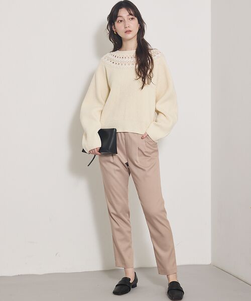 qualite / カリテ パンツ | 【2WAYタックパンツシリーズ新素材!】ウォームサテンタックパンツ | 詳細15