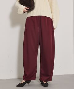 qualite / カリテ パンツ | 【気品あるツヤ感】ジョーゼットサテンワイドパンツ