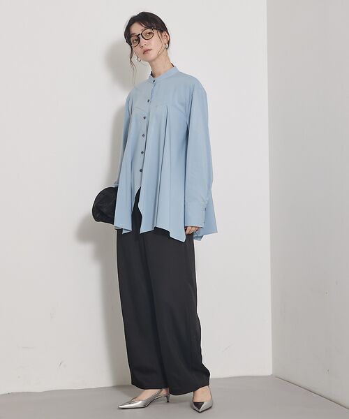 qualite / カリテ パンツ | 【気品あるツヤ感】ジョーゼットサテンワイドパンツ | 詳細1