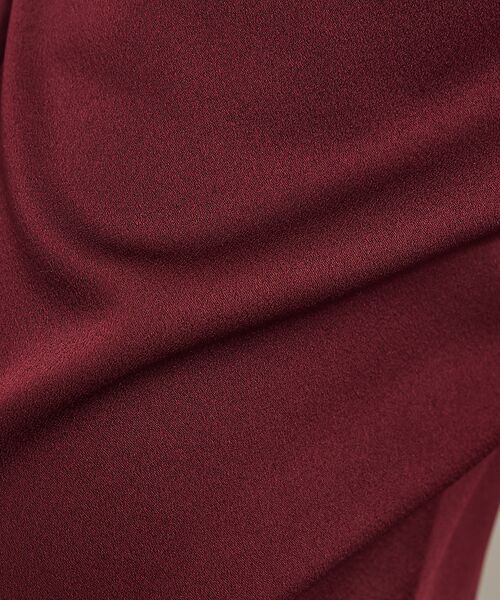 qualite / カリテ パンツ | 【気品あるツヤ感】ジョーゼットサテンワイドパンツ | 詳細26