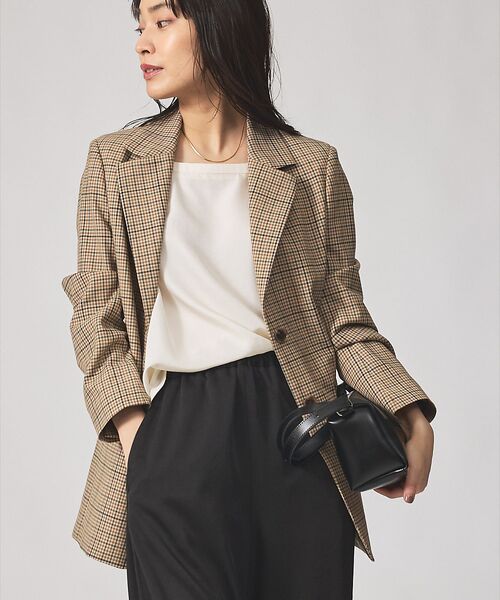 qualite / カリテ テーラードジャケット | 【Oggi・Can Cam 掲載】【セットアップ対応】TWツイルチェックテーラー | 詳細10