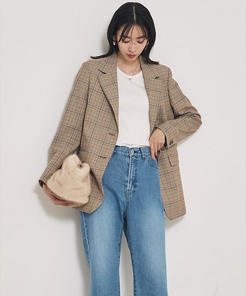 qualite / カリテ テーラードジャケット | 【Oggi・Can Cam 掲載】【セットアップ対応】TWツイルチェックテーラー | 詳細12