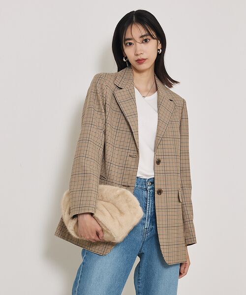 qualite / カリテ テーラードジャケット | 【Oggi・Can Cam 掲載】【セットアップ対応】TWツイルチェックテーラー | 詳細13