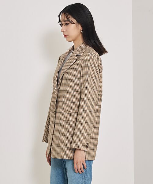 qualite / カリテ テーラードジャケット | 【Oggi・Can Cam 掲載】【セットアップ対応】TWツイルチェックテーラー | 詳細14