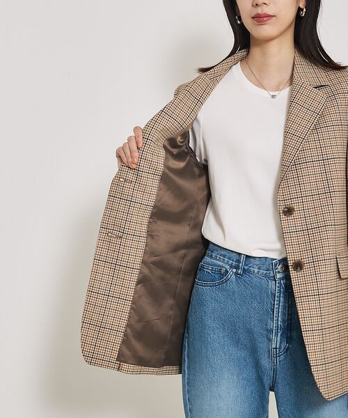 qualite / カリテ テーラードジャケット | 【Oggi・Can Cam 掲載】【セットアップ対応】TWツイルチェックテーラー | 詳細21