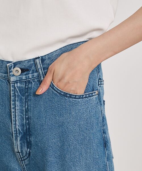 カリテe×qualite e-jeansクロップドデニム38ブルー/試着のみ カリテe×qualite e-jeansクロップドデニム38ブルー/試着のみ