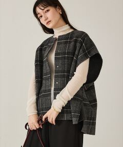 qualite / カリテ その他アウター | ウールチェックチェスタジレ