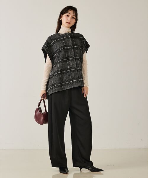 qualite / カリテ その他アウター | ウールチェックチェスタジレ | 詳細1