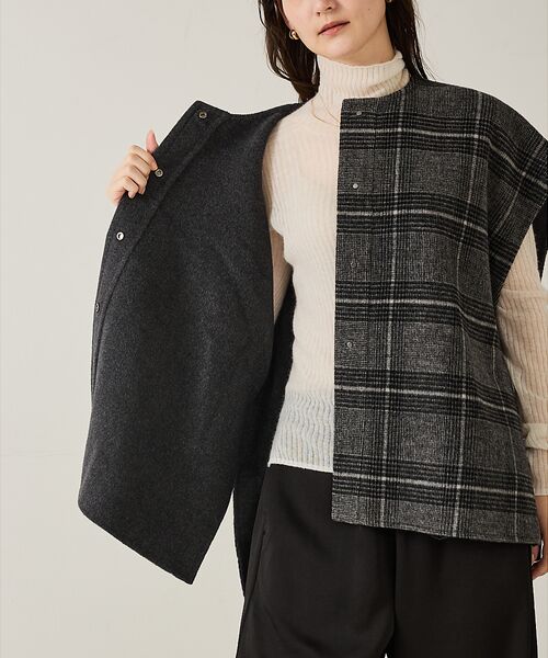 qualite / カリテ その他アウター | ウールチェックチェスタジレ | 詳細13