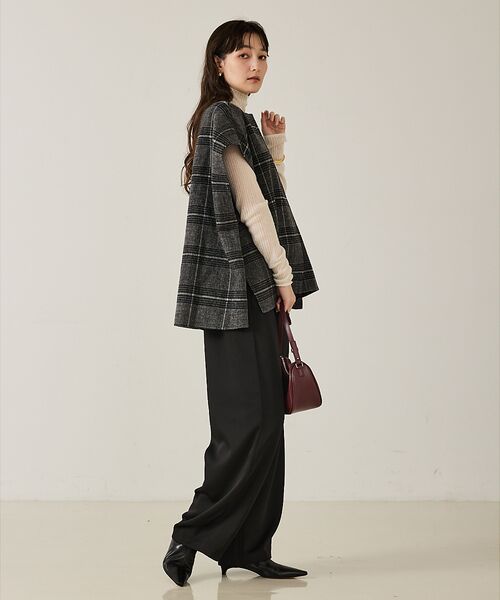 qualite / カリテ その他アウター | ウールチェックチェスタジレ | 詳細3