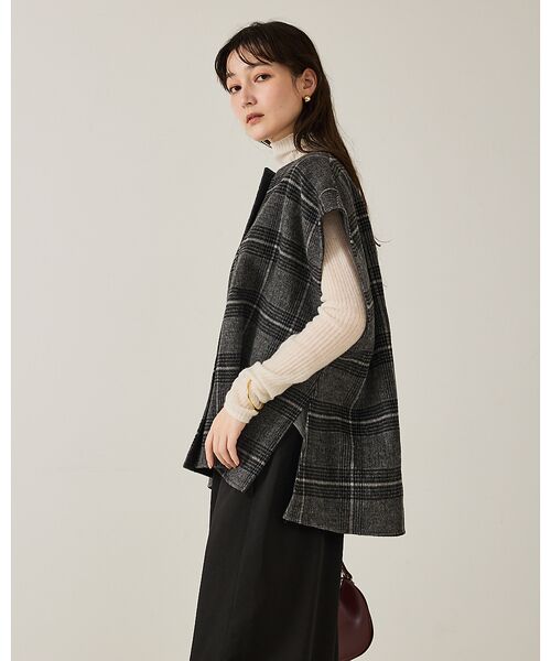 qualite / カリテ その他アウター | ウールチェックチェスタジレ | 詳細4