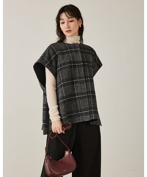 qualite / カリテ その他アウター | ウールチェックチェスタジレ | 詳細5