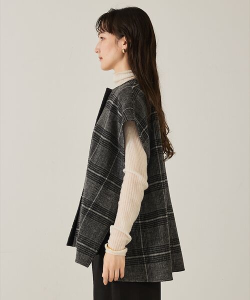 qualite / カリテ その他アウター | ウールチェックチェスタジレ | 詳細6