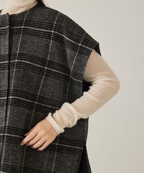 qualite / カリテ その他アウター | ウールチェックチェスタジレ | 詳細9