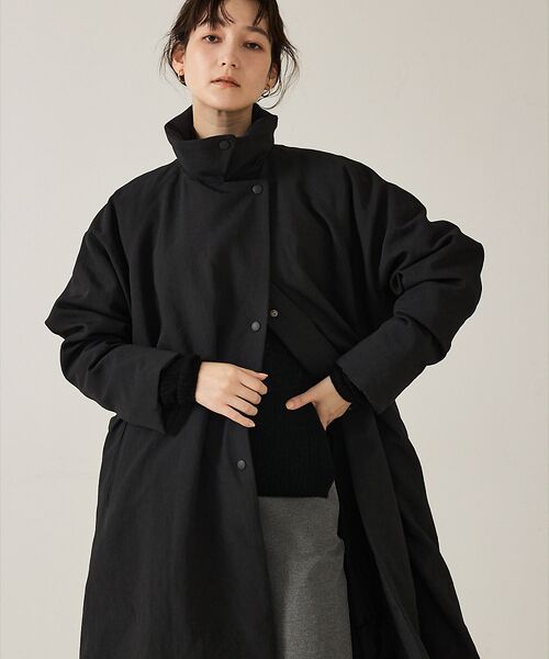 コシノジュンコ L リバーシブル ロングダウン 龍ワッペン ハイネック