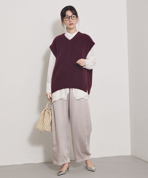 qualite / カリテ ベスト | 【重ね着を格上げ】フォックスウールジレ | 詳細3