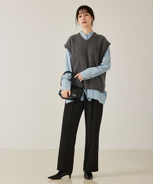 qualite / カリテ ベスト | 【重ね着を格上げ】フォックスウールジレ | 詳細13