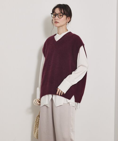 qualite / カリテ ベスト | 【重ね着を格上げ】フォックスウールジレ | 詳細19