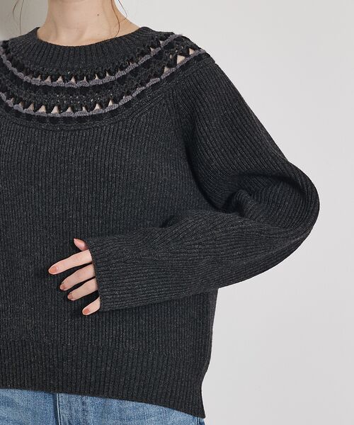 qualite / カリテ ニット・セーター | エンブロイダリーニット | 詳細18